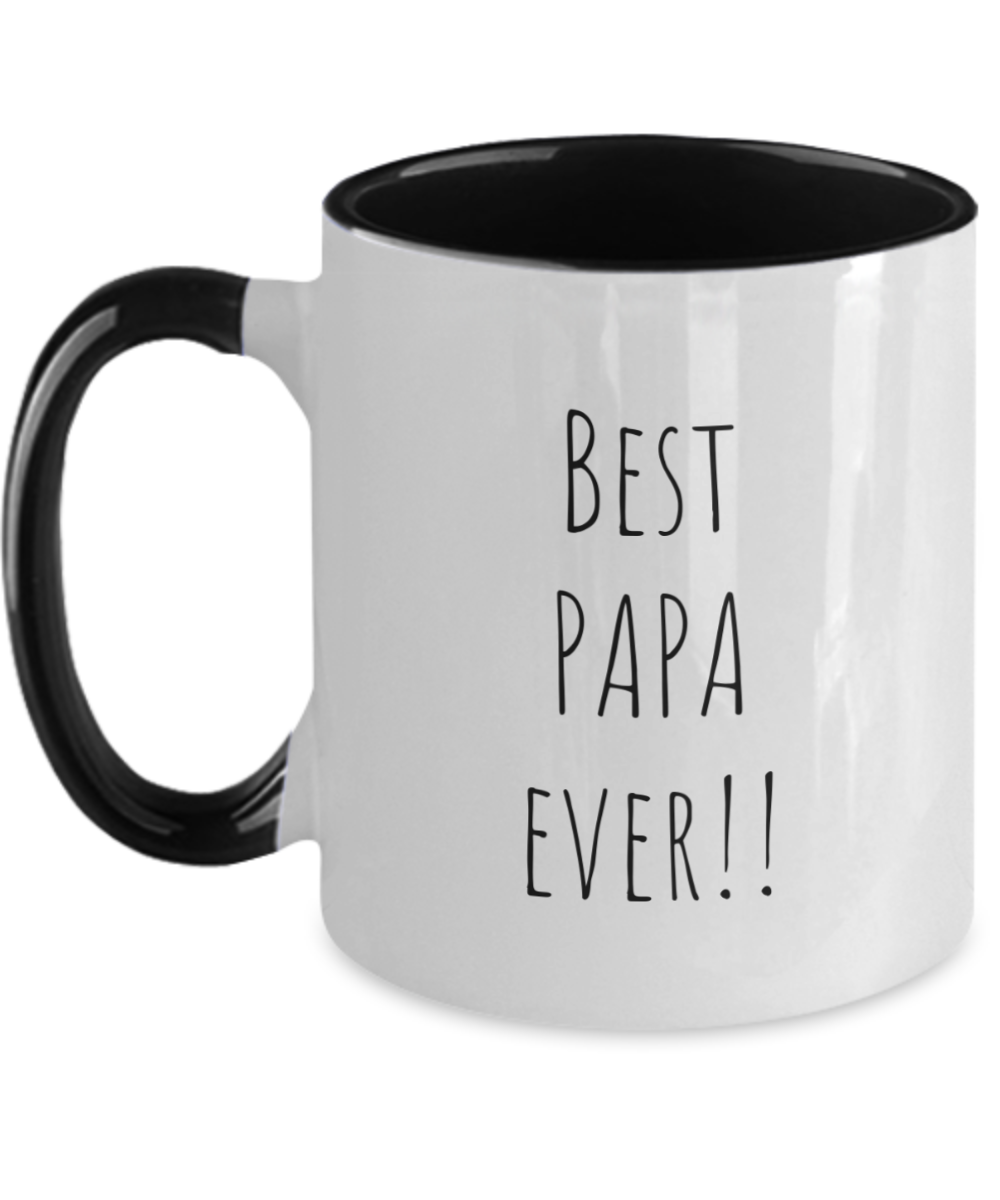 Best PAPA ever 11oz two toned coffee mug