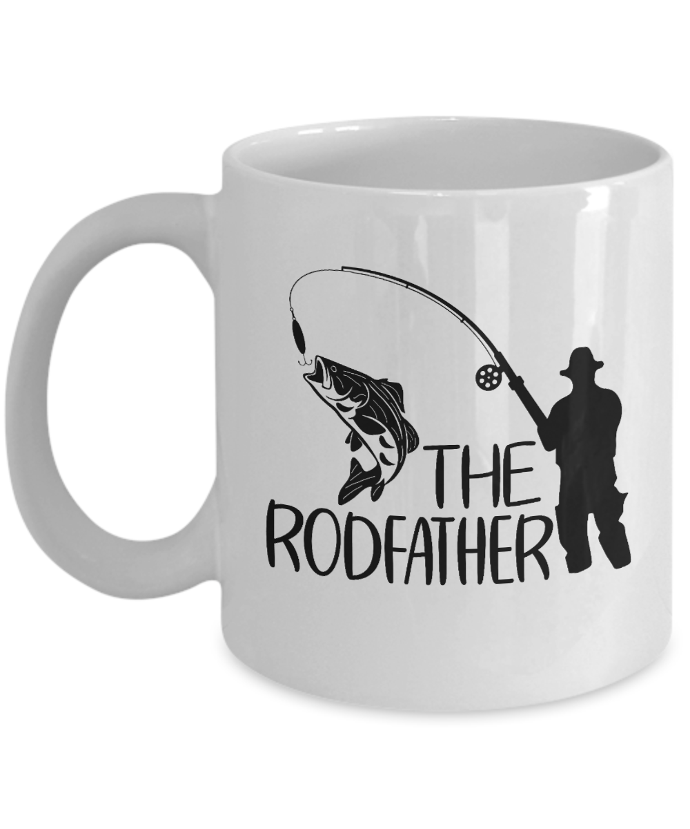 The Rodfather 11oz, Coffee, Mug, White, Funny