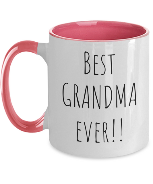 Best GRANDMA ever!! 11oz two toned coffee mug