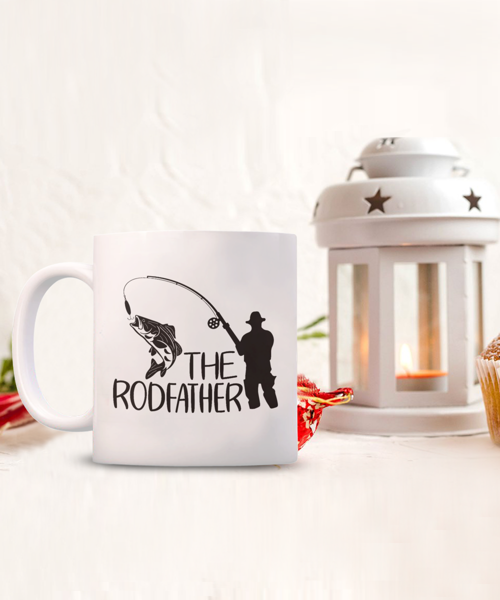 The Rodfather 11oz, Coffee, Mug, White, Funny