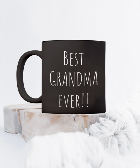 Best GRANDMA ever!! 11oz black coffee mug